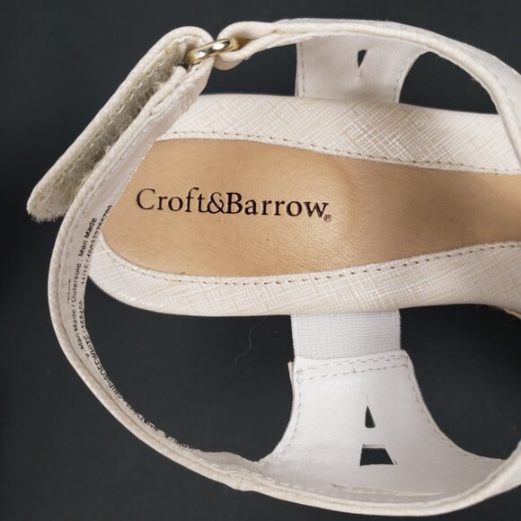 Croft & Barrow Sandals Sz 7 Womens 2.5" Cork Heel Adjustable Shoes Wedge - Picture 14 of 14